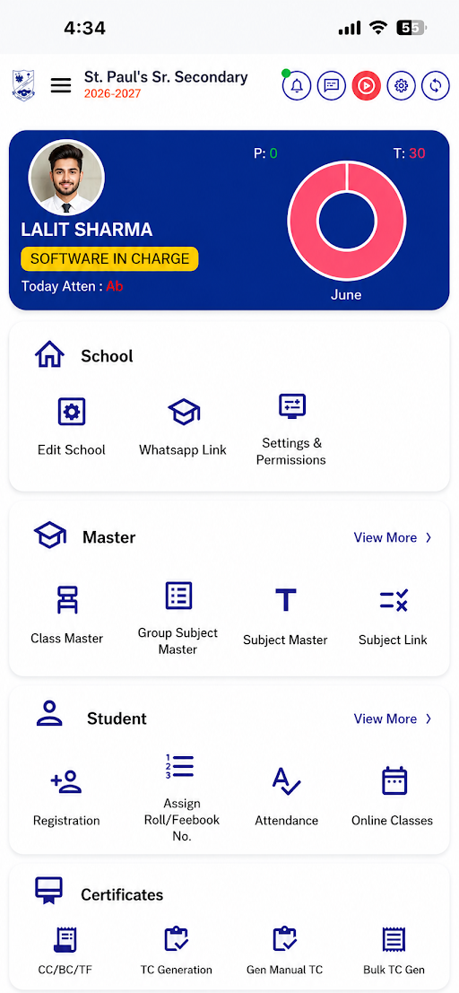 Staff App UI